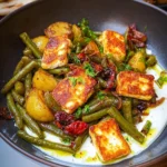 Buschbohnen-Kartoffel Pfanne & Halloumi 6 Buschbohnen-Kartoffel-Pfanne-Halloumi-Rezept