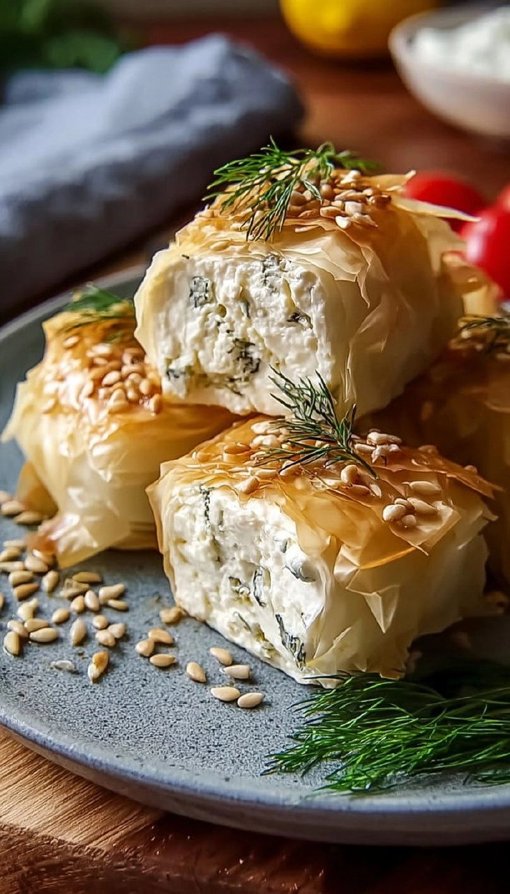 Gebackener Feta im Filoteig