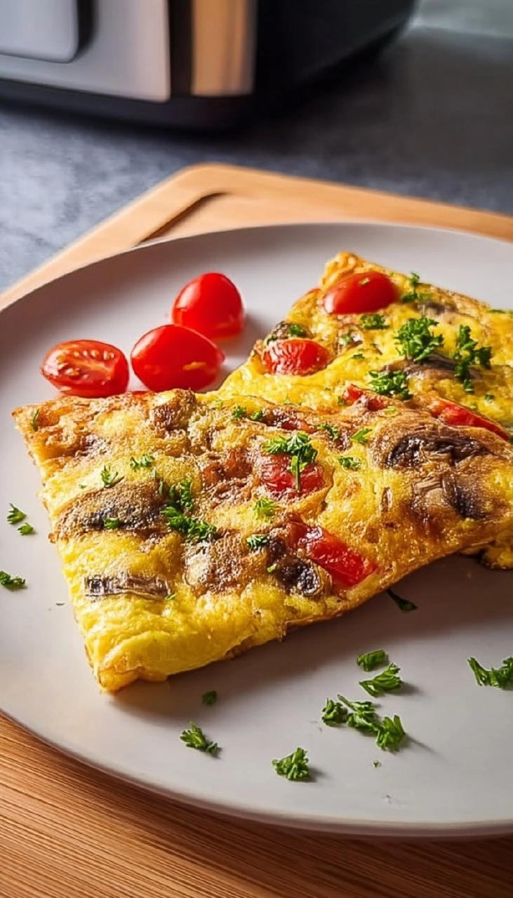Omelette mit Gemüse aus dem Airfryer