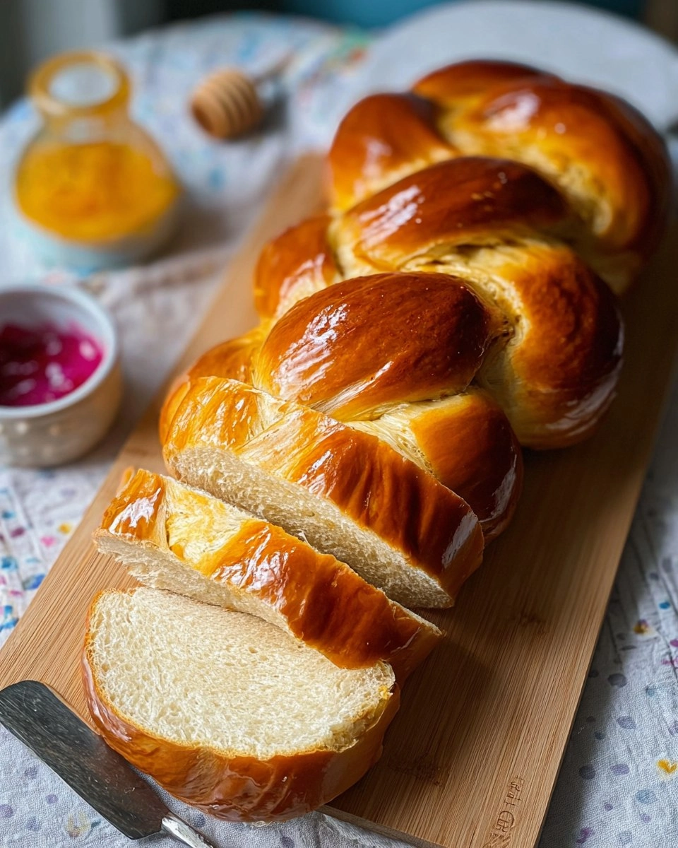 Veganer Hefezopf mit Orange