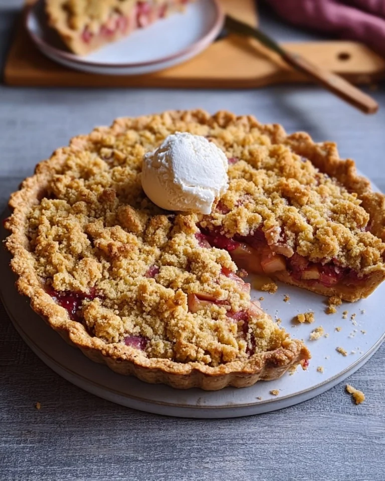 Einfacher-Rhabarber-Streusel-Pie-Rezept