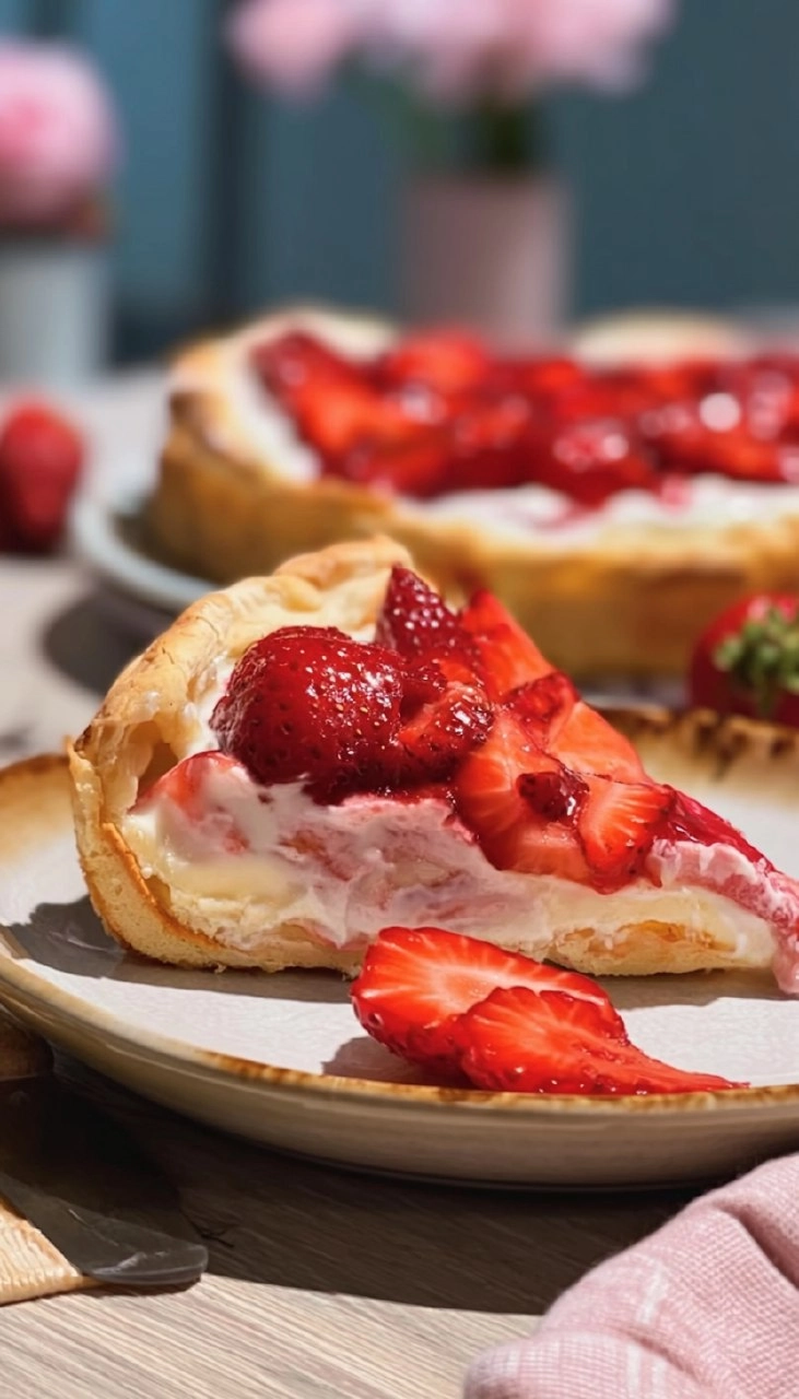 Erdbeerkuchen mit Pudding 5 Erdbeerkuchen mit Pudding