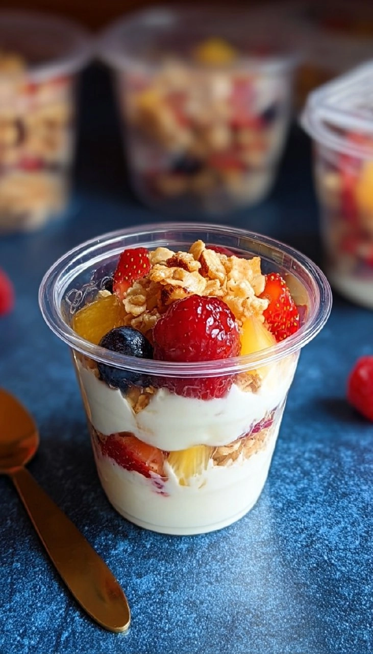Obstsalat Töpfchen mit Skyr