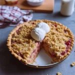 Rhabarber-Streusel-Custard-Kuchen-Rezept