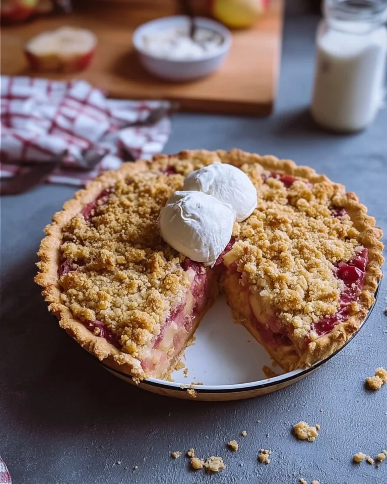 Rhabarber-Streusel-Custard-Kuchen-Rezept