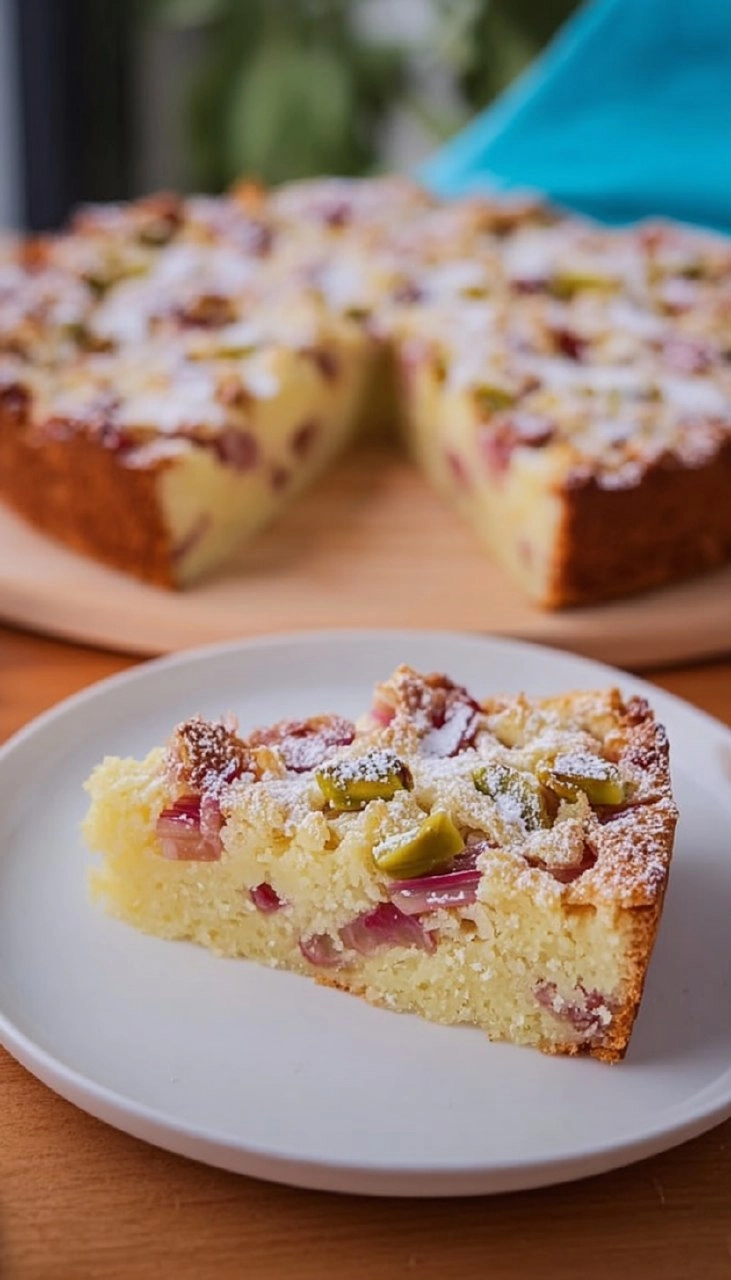 Saftiger Rhabarber-Joghurt-Kuchen