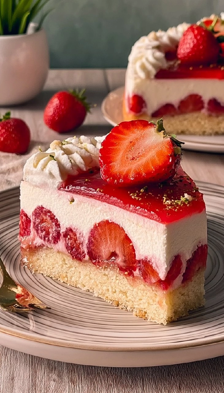 Sahnige Erdbeertorte mit Mascarpone