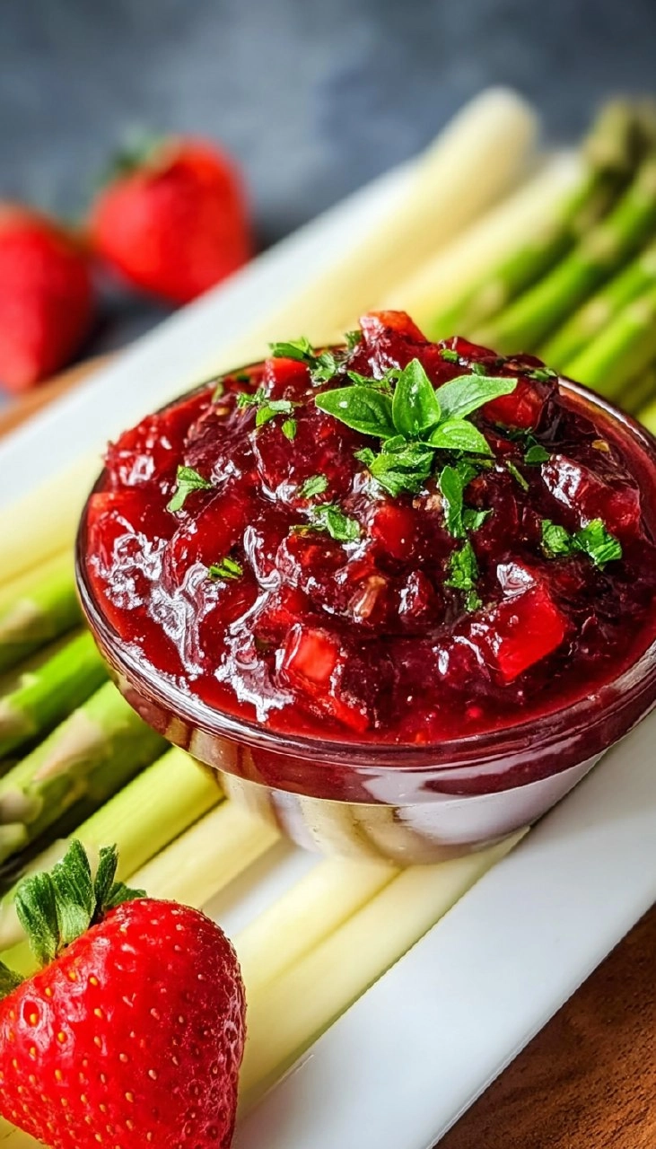 Erdbeer Chutney mit Balsamico und Basilikum