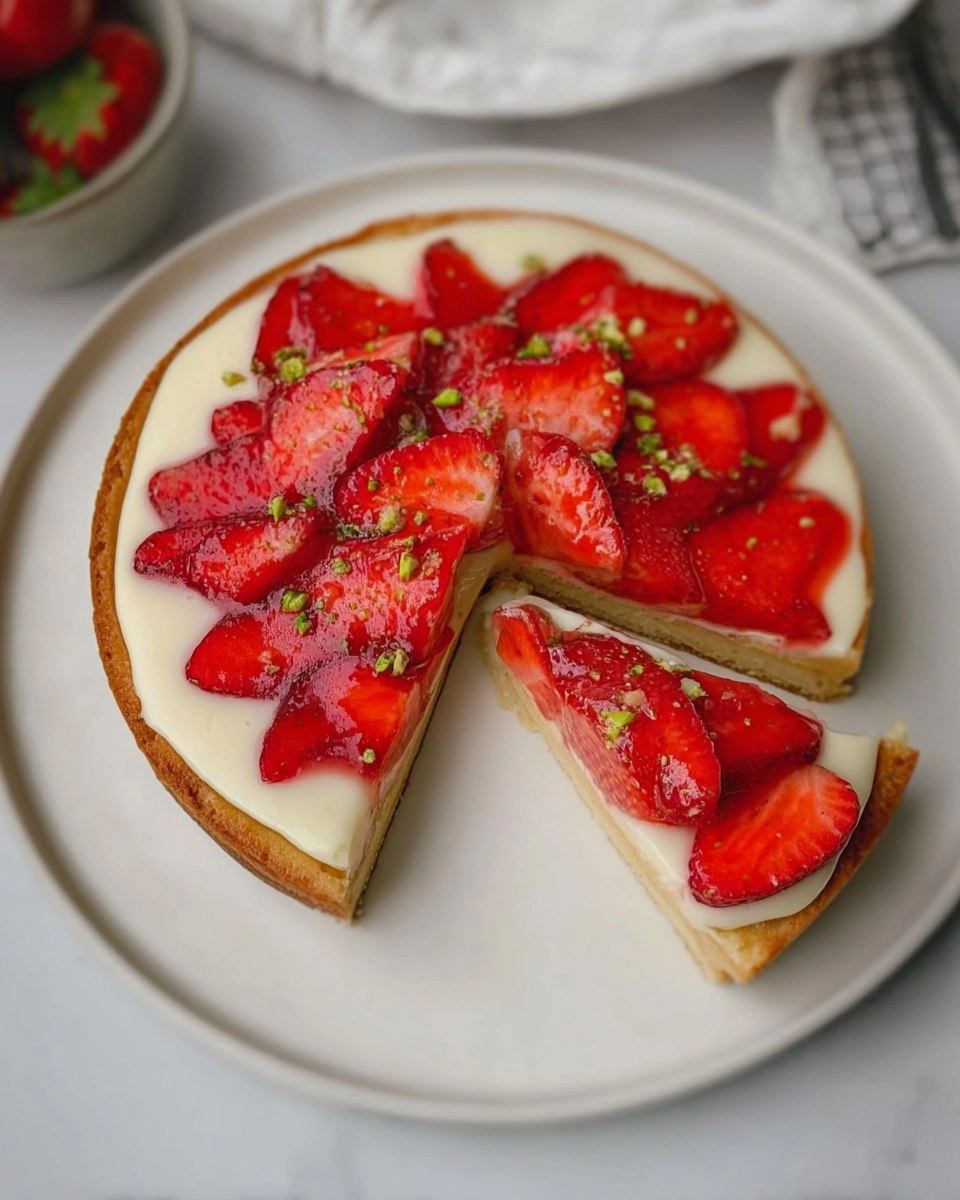 Erdbeertorte mit Vanillepudding