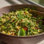 Fruhling-Orzo-Nudelsalat-mit-cremigem-Basilikum-Vinaigrette-Rezept