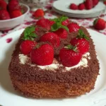 Maulwurfkuchen-mit-Erdbeeren-Rezept