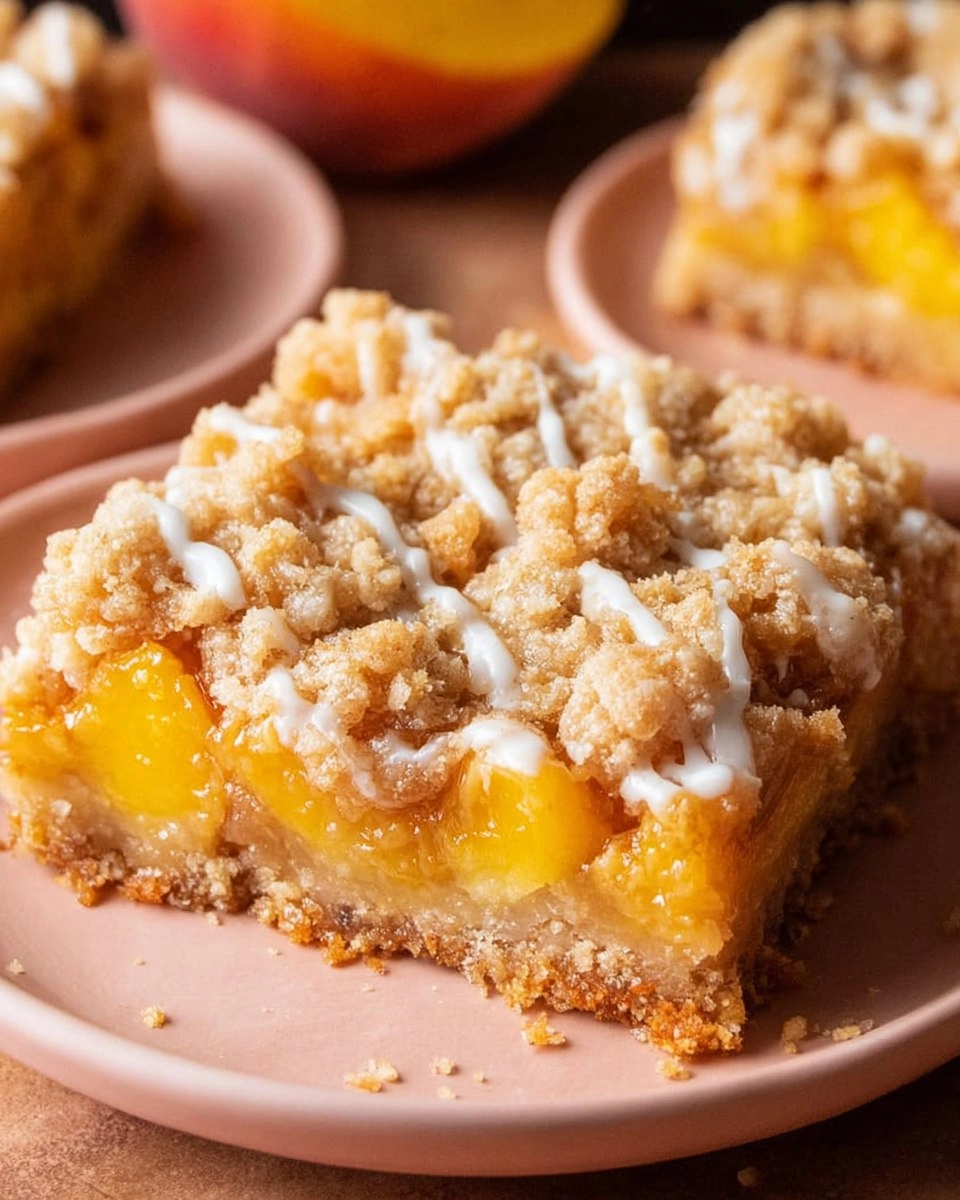 Pfirsich Crumb Bars 4 Pfirsich Crumb Bars