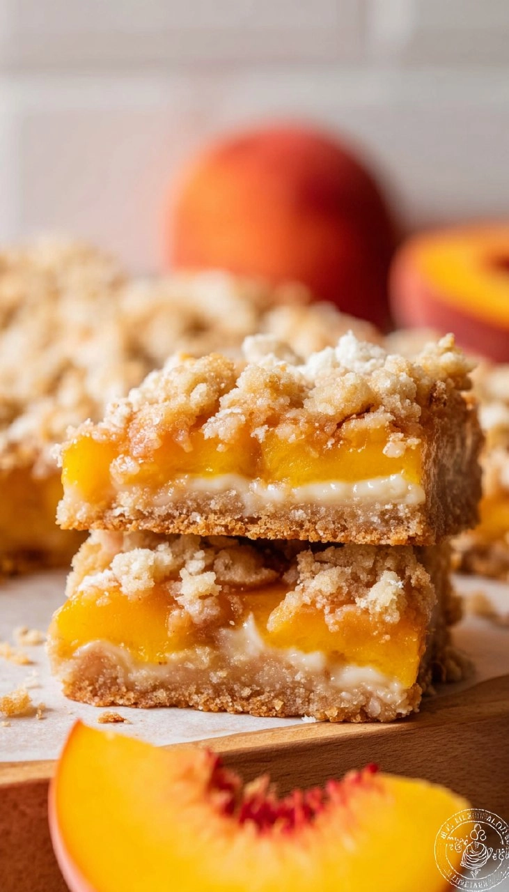 Pfirsich Crumb Bars 5 Pfirsich Crumb Bars