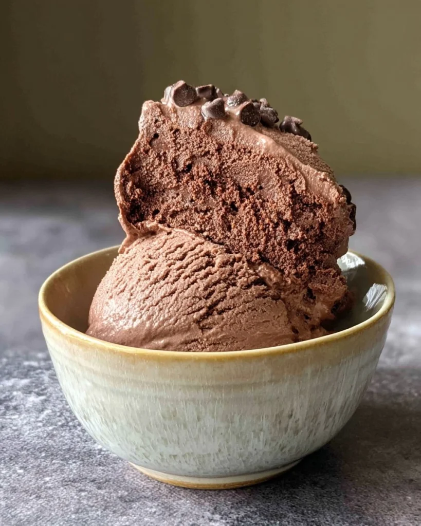 Schokoladenkuchen-Schokoladeneis-Rezept